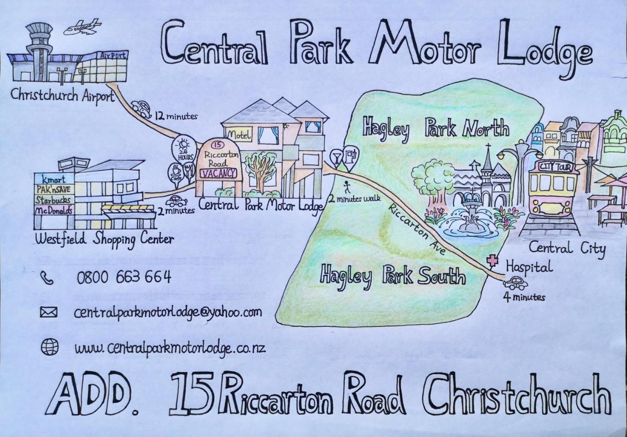 Central Park Motor Lodge Christchurch Exterior photo
